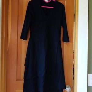 Nicole Farhi Super Soft Black Wool Dress Size 6